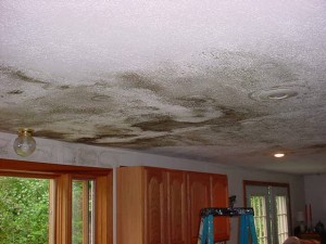 water damage restoration project